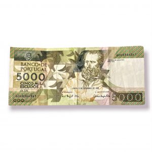 Nota 5000 Escudos 1993 Antero Quental, 02091993 P#184F