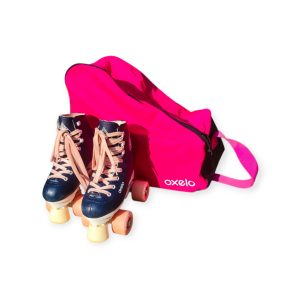 🛼✨ Patins Infantis Oxelo Quad Roller com Bolsa