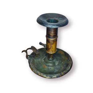 Castiçal Vintage Metal para 1 Vela com Regulador