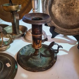 Castiçal Vintage Metal para 1 Vela com Regulador