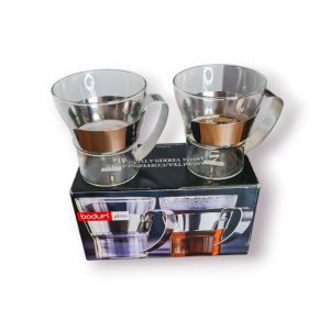 Conjunto 2 Chávenas Bodum Assam Pega Metálica – Original c/ Caixa