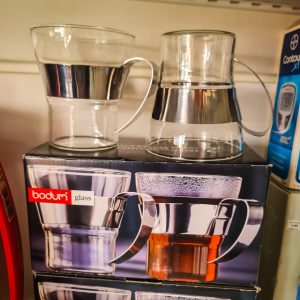 Conjunto 2 Chávenas Bodum Assam Pega Metálica – Original c/ Caixa