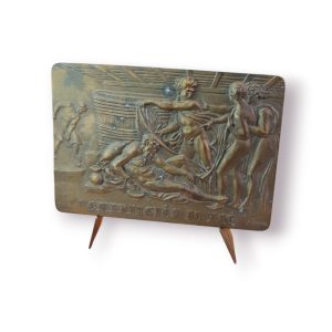 Plaqueta Bronze “Embriaguez de Noé” – Michelangelo – Edição Comemorativa 1975 – A. Cândido (Portugal)