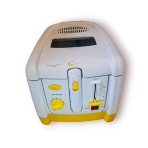 Fritadeira Elétrica Compacta c/ Janela, Timer e Termóstato (até 190 °C) – Nunca Utilizada