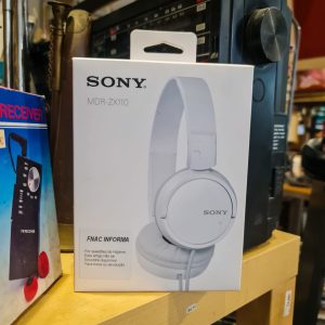 Auscultadores SONY MDR-ZX110 – com fio, dobráveis, cor branco – NOVOS (nunca utilizados)