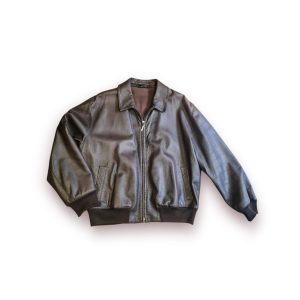 Casaco Bomber Pele LA MATTA – Made in Italy – Tamanho L – Forro Acetinado – Fecho Metálico
