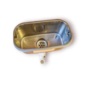 Pia / Lava-Louças Frasa Underb. Jota 160-U Inox c/ Sifão Completo (35x19 cm)