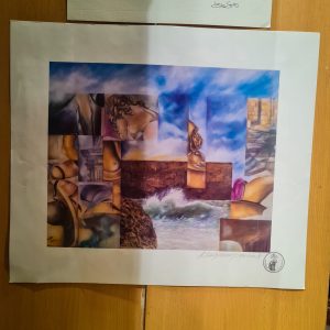 Serigrafia António Guimarães – “Homenagem a Dalí” – Edição numerada 195/200 K – 479x559 mm