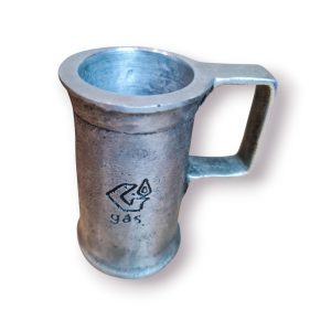 Mini Caneco Metal GÁS – Brinde Corporativo Vintage (7,5 cm)