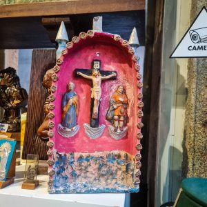 Alminhas Barro Policromado – Século XIX, Escola Popular Norte Portugal (43 cm)