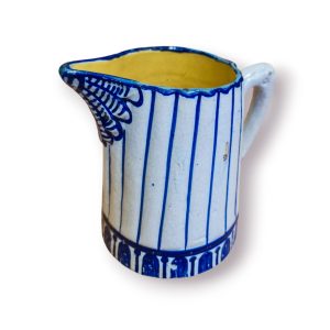 Jarro Faiança Portuguesa Branco, Azul e Amarelo – Final Século XIX / Início Século XX