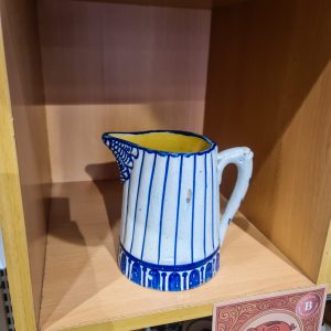 Jarro Faiança Portuguesa Branco, Azul e Amarelo – Final Século XIX / Início Século XX