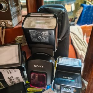 Flash Sony HVL-F58AM – Potente Flash Profissional p/ Câmaras Sony Alpha (c/ Estojo Original)