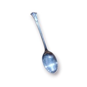 Colher Sopa Inglesa Mappin & Webb A1 – Prateado Alpha Plate, Estilo Art Déco (18 cm / 53 g)