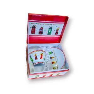 Chávena Chá com Pires DR® – Porcelana Decorada – Tema Natal – Com Caixa Original