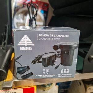 Bomba Campismo Elétrica BERG HT-308S – 12V / 35W – Insufladora e Desinsufladora – Completa na Caixa