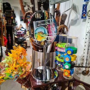 🪞 Espelho Mesa Dupla Face Metal Cromado