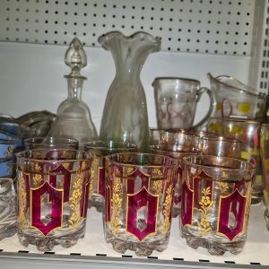 🥃 Conjunto 6 Copos Italianos Devalbar – Cristal Decoração Vintage