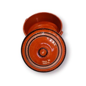 🏺 Tacho/Caçarola Cerâmica Tradicional – Serra da Estrela – Pintado à Mão