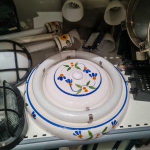 💡 Armadura Cozinha Cerâmica Pintada à Mão – 32W (com Lâmpada)