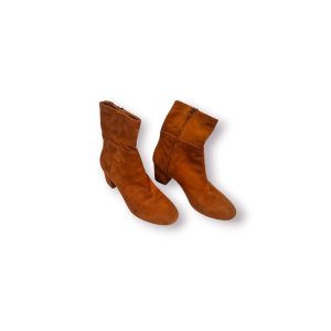 ✨Botins Femininos H&M - Suede (Camurça) Castanho – Tamanho 37 | Salto Médio