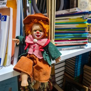 🤡 Boneco Palhaço Vintage Decorativo | Roupa Original | 28 cm