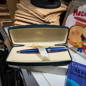 🖊️ Caneta Cross Azurite Blue 882-5 – PT Comunicações | Made in USA | Com Estojo Original