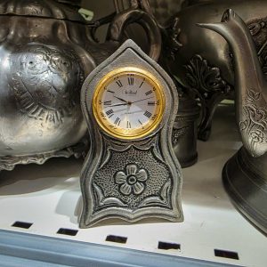 🕰️ Relógio Mesa Estanho 97% J.S.I. – Made in Portugal (9 cm)