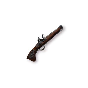 🔥 Pistola Decorativa Estilo Séc. XVIII – Réplica Ornamental “1760” – 38 cm – Madeira e Metal