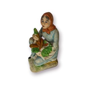 👩‍🌾 Figura Decorativa Camponesa Cerâmica – Arte Popular Portuguesa – 11,5 cm