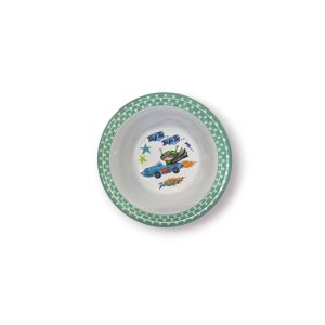 🥣 Taça Infantil Zara Home Kids em Melamina – “Ziz… Zaz… Zaska!” – 16,5 cm (Nunca Utilizada)