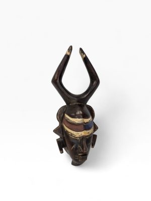 🗿 Máscara Africana Tribal Madeira – 35 cm – Esculpida à Mão