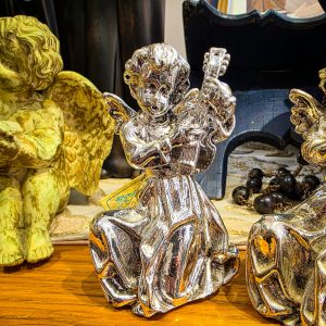 👼 Anjo Músico em Prata 999 milésimas – Marca SIPALIU – 10 cm