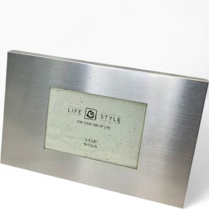 🖼️ Moldura Metálica Life Style 9x13 cm | Alumínio Escovado | Horizontal