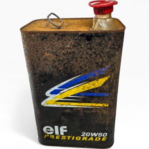 🛢️ Lata Metálica Vintage ELF Prestigrade 20W50 – 5 Litros – Automobilia
