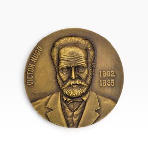 📚 Medalha Comemorativa Victor Hugo – Círculo de Leitores – Bronze – 8 cm