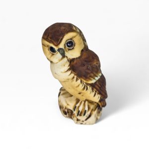 🦉 Miniatura Coruja Estilo Netsuke – Escultura Decorativa