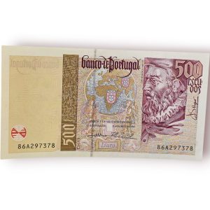 💶 Nota 500 Escudos – Portugal 2000 – João de Barros – Não Circulado (UNC)