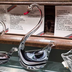 🦢 Cisne Decorativo Vidro Artístico – Escultura Vintage Vidro Soprado