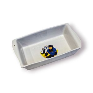 🏺 Floreira / Recipiente Parede Cerâmica Vintage – Motivo Bretão