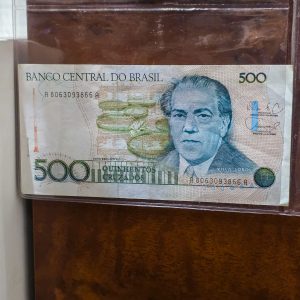 💵 Nota Brasileira 500 Cruzados – Villa-Lobos – Banco Central do Brasil
