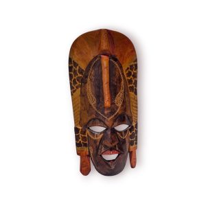 🗿 Máscara Africana Decorativa Madeira Entalhada – 36,5 cm