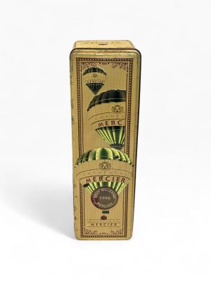 🍾 Caixa Vintage Champagne Mercier 1990 Metal com Interior Veludo