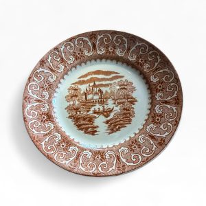 🏺 Prato Sacavém – Faiança Portuguesa c/ Cena Clássica (22,5cm)
