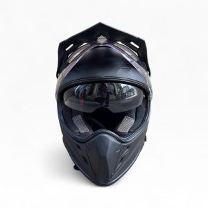 🪖 Capacete Motocross OXEN Preto Mate c/ Viseira – Tamanho XS