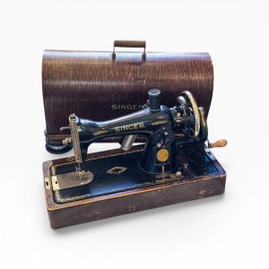 🧵 Máquina Costura Antiga Singer 15K Manual c/ Tampa Madeira — 1935