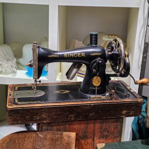🧵 Máquina Costura Antiga Singer 15K Manual c/ Tampa Madeira — 1935