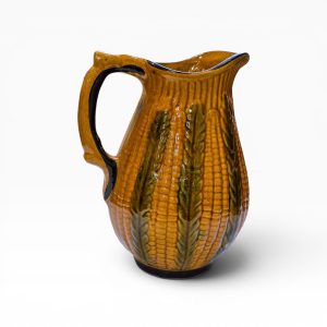 🌽 Jarro Vintage Cerâmica Vidrada com Relevo Espigas Milho