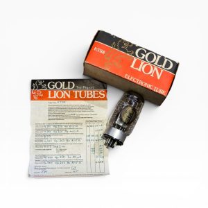 🦁 Válvula Eletrónica Gold Lion KT88 Made in England com Caixa e Relatório de Teste