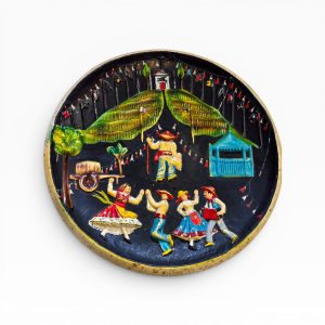 🇵🇹 Prato de Parede Dançarinos Tradicionais | Relevo Decorativo | 30 cm